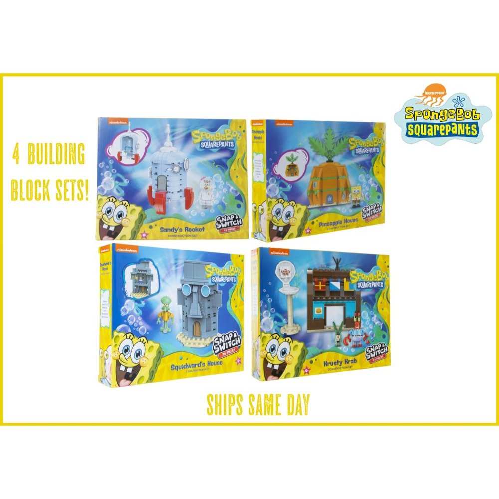 ✅ Official Nickelodeon SpongeBob SquarePants & Friends Building Blocks Sets NEW